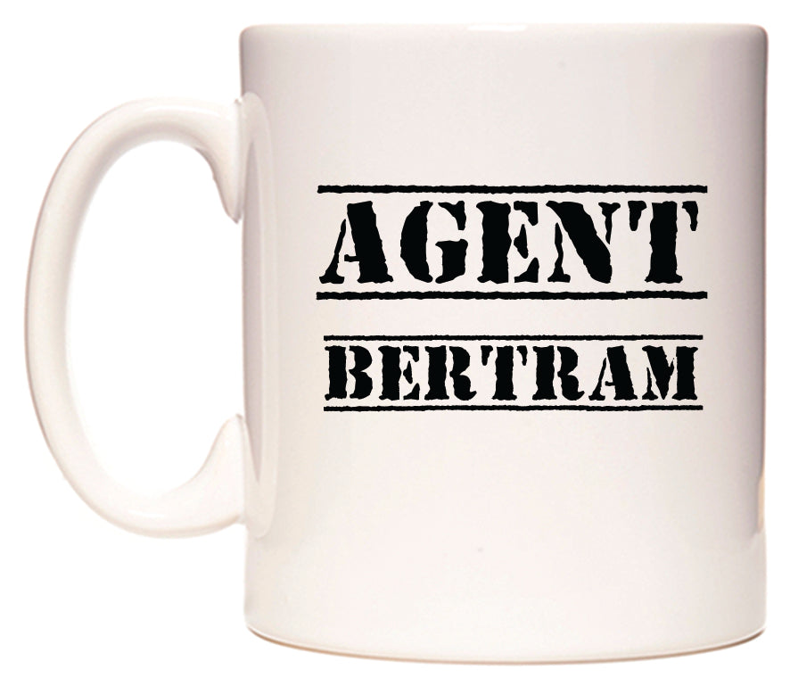 This mug features Agent Bertram