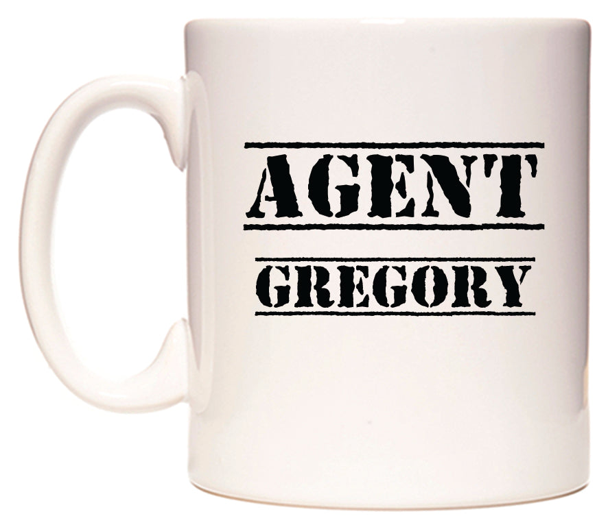 This mug features Agent Gregory