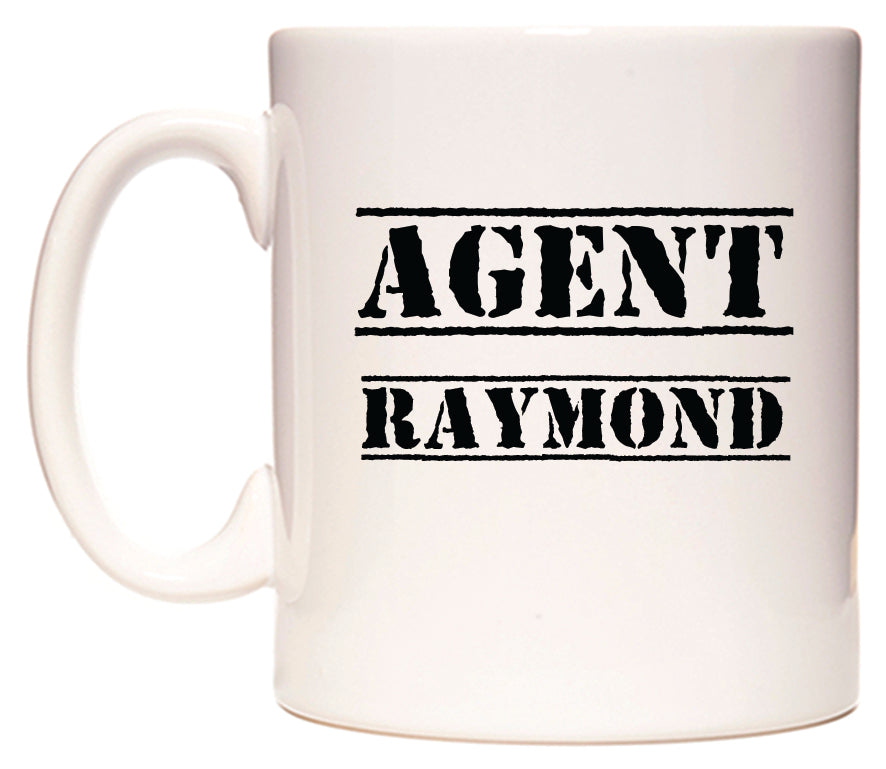 This mug features Agent Raymond