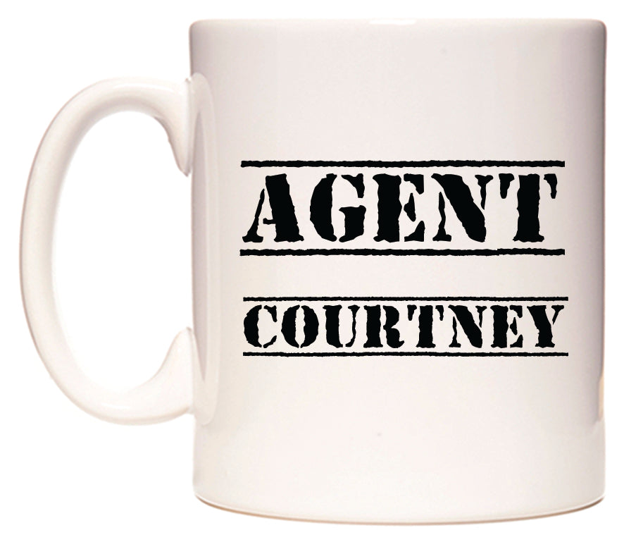 This mug features Agent Courtney