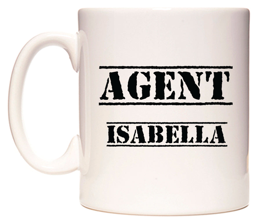 This mug features Agent Isabella