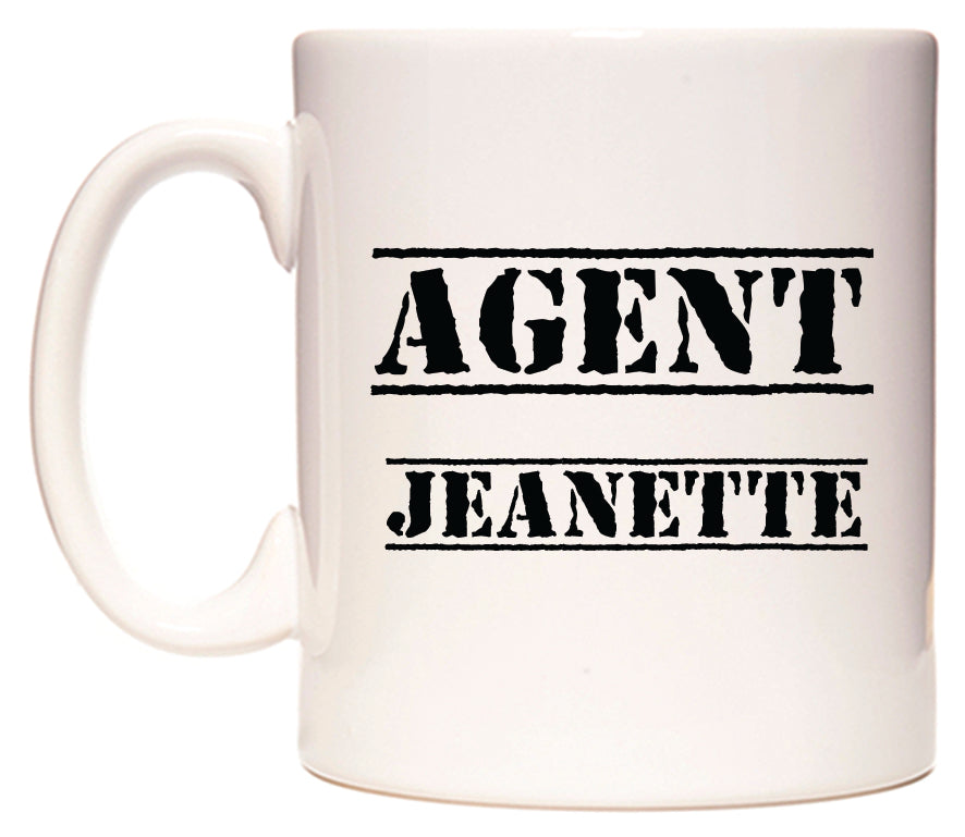 This mug features Agent Jeanette