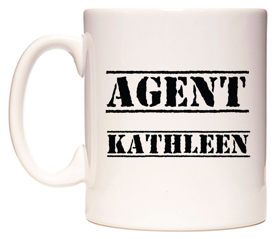 This mug features Agent Kathleen