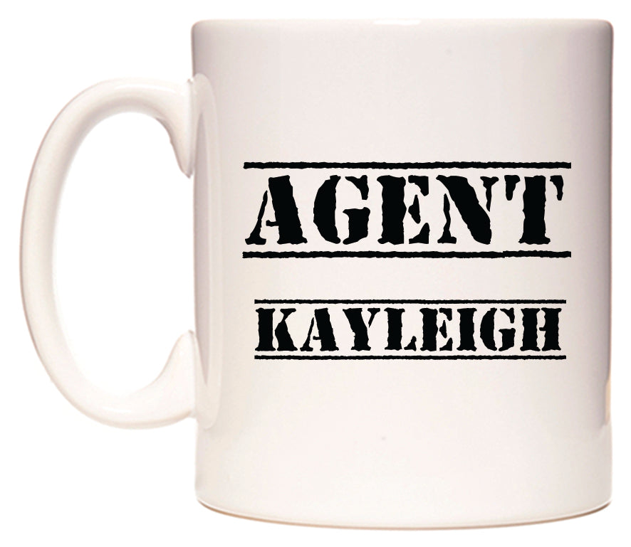 This mug features Agent Kayleigh
