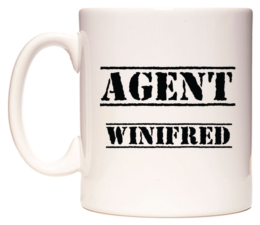 This mug features Agent Winifred