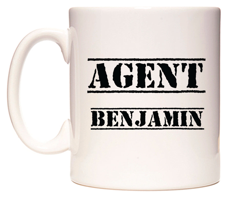 This mug features Agent Benjamin