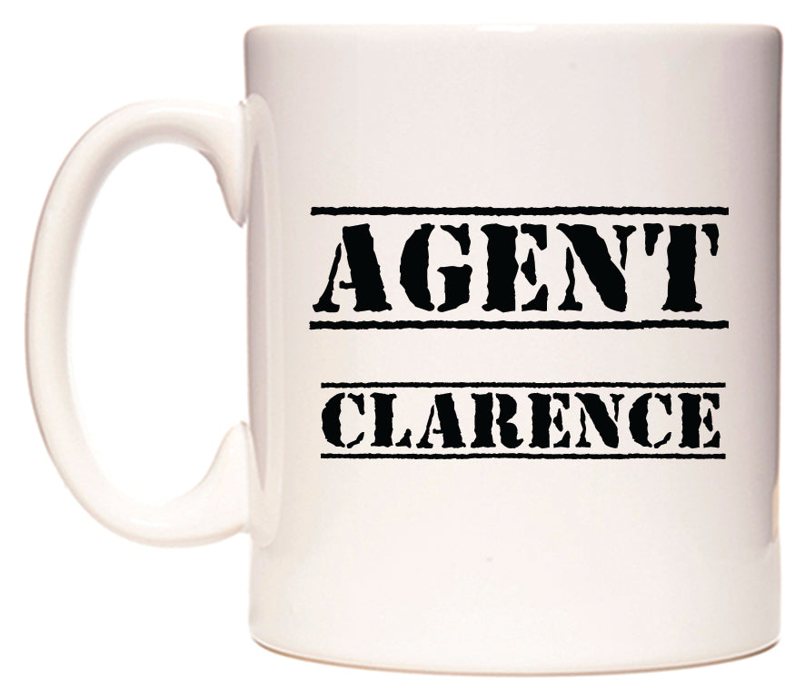 This mug features Agent Clarence