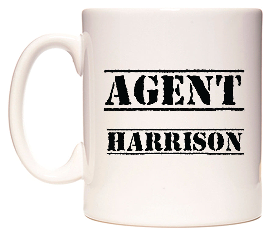 This mug features Agent Harrison
