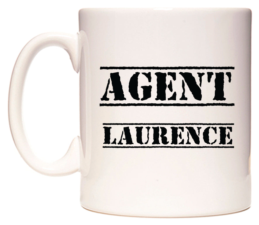 This mug features Agent Laurence
