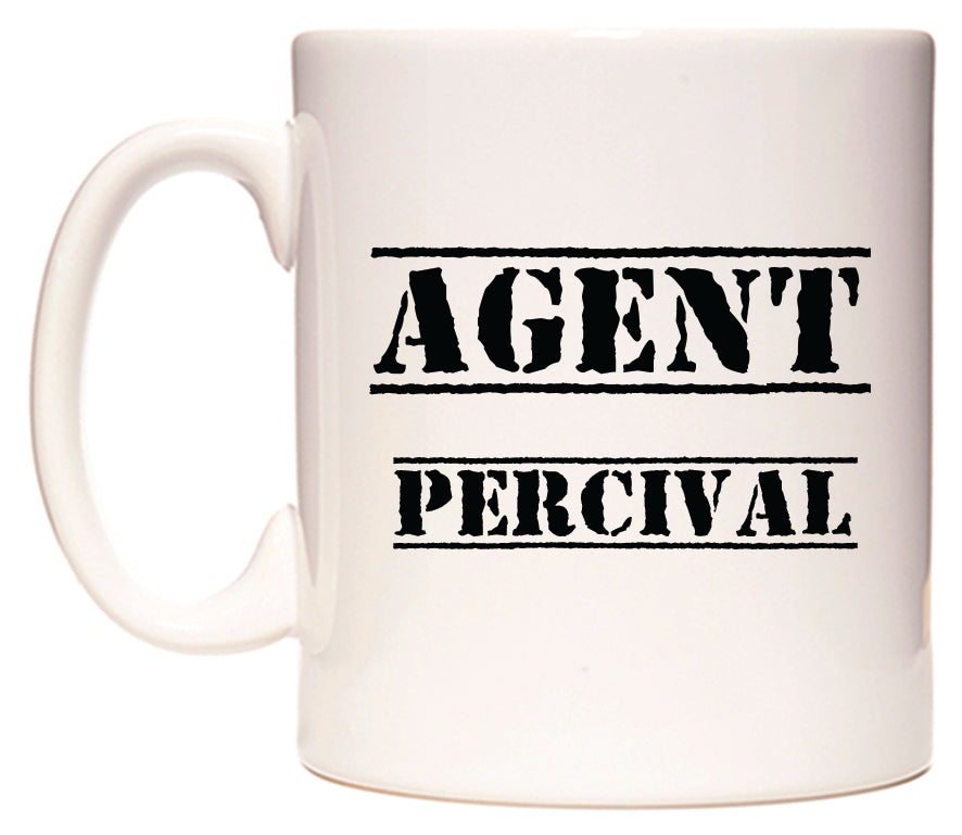 This mug features Agent Percival