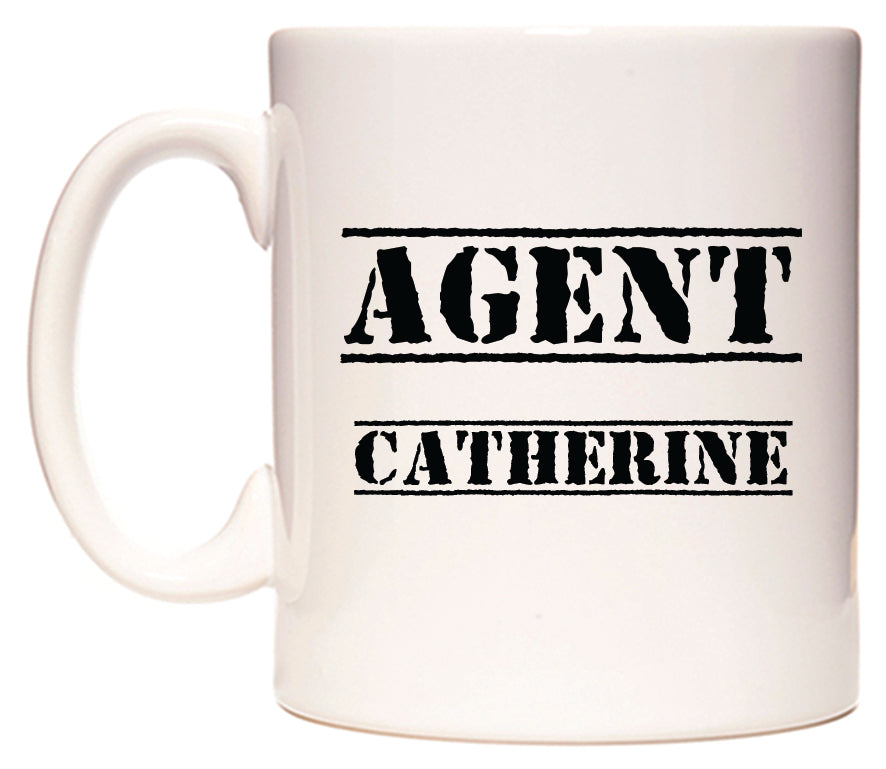 This mug features Agent Catherine