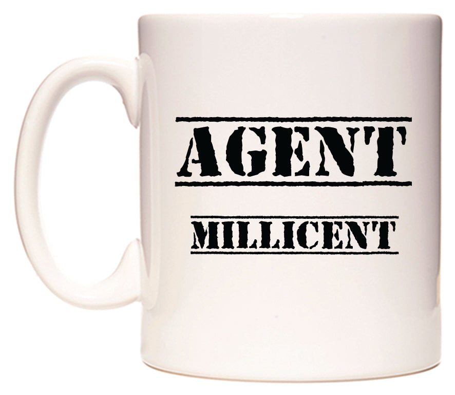 This mug features Agent Millicent
