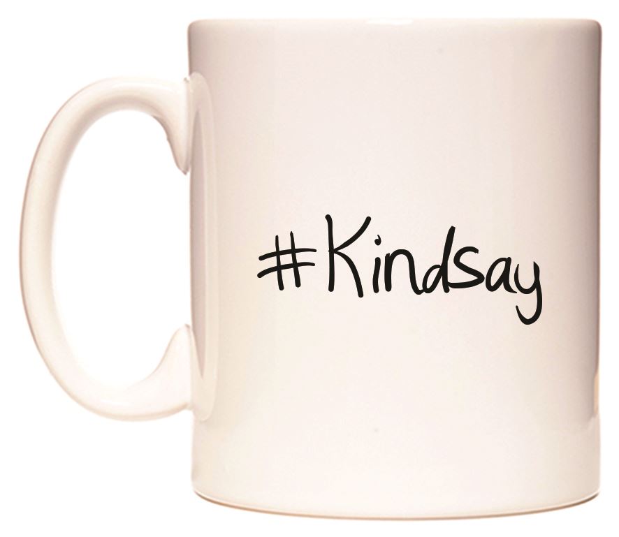 This mug features #Kindsay