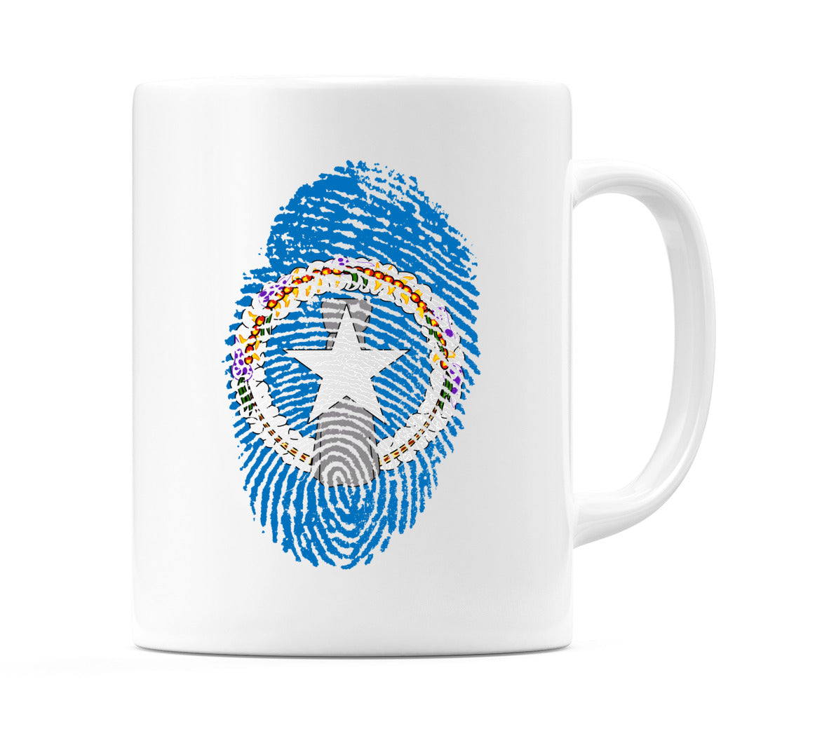 Northern Mariana Islands Finger Print Flag Mug