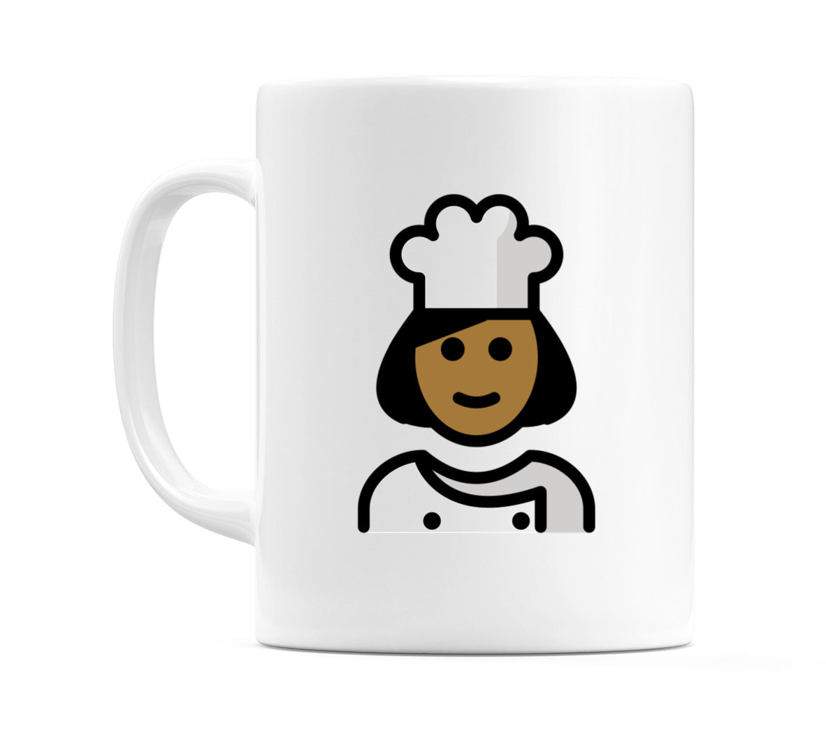 Female Cook: Medium-Dark Skin Tone Emoji Mug