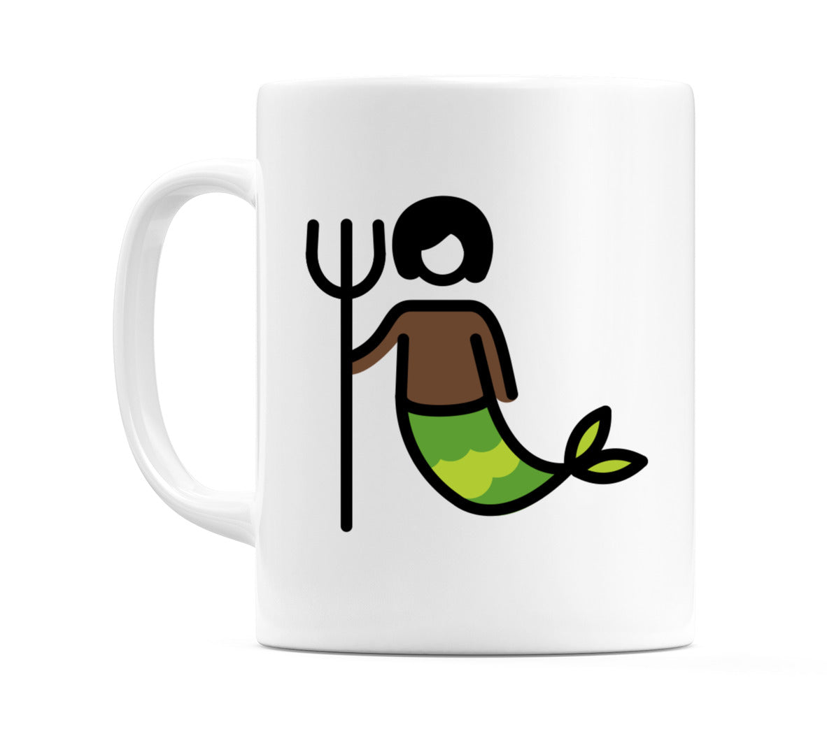 Merperson: Dark Skin Tone Emoji Mug