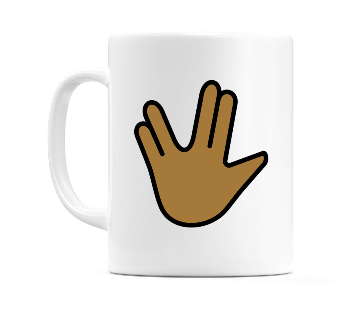 Vulcan Salute: Medium-Dark Skin Tone Emoji Mug