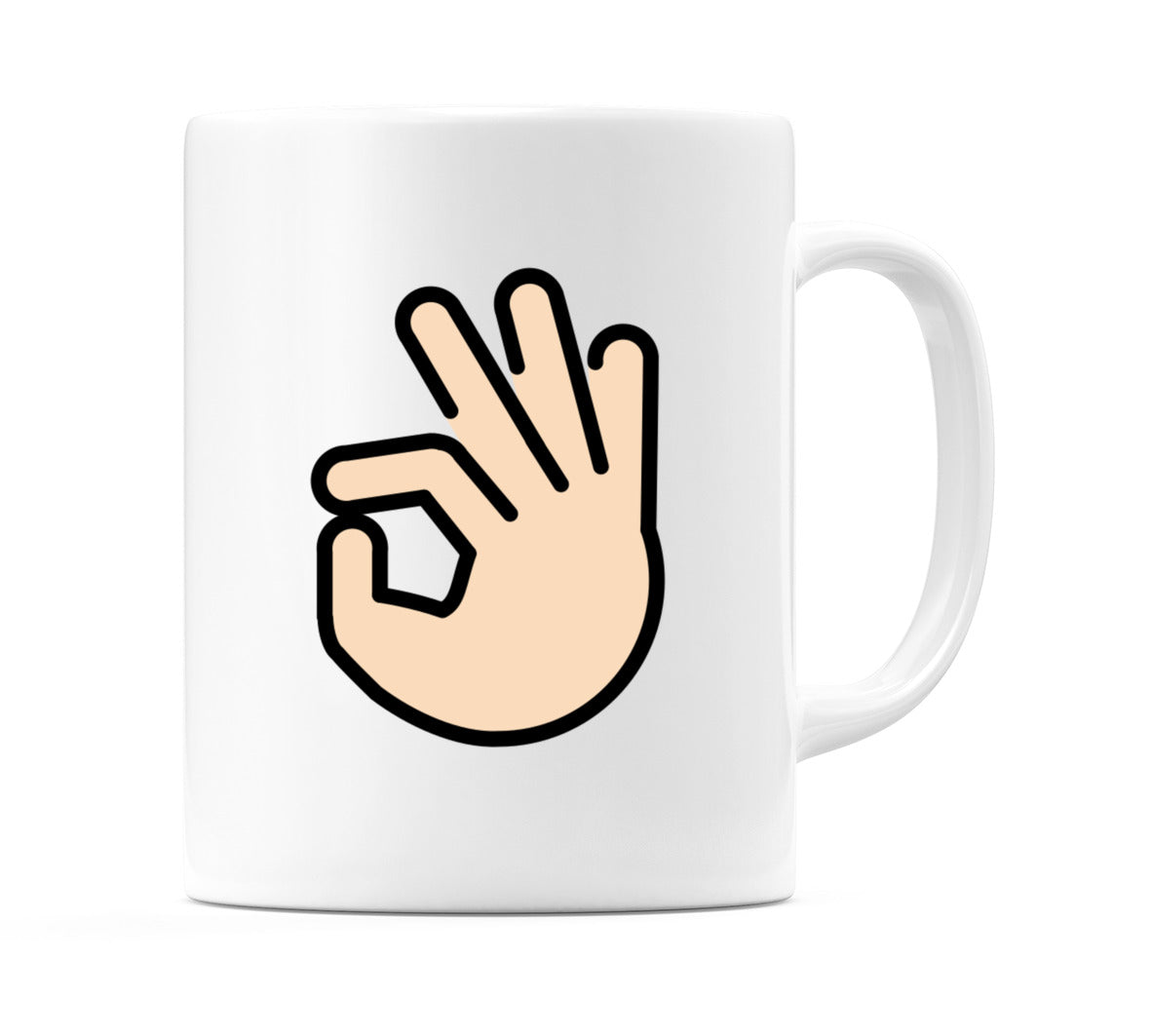Ok Hand: Light Skin Tone Emoji Mug