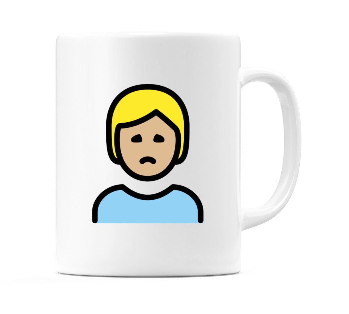 Person Frowning: Medium-Light Skin Tone Emoji Mug