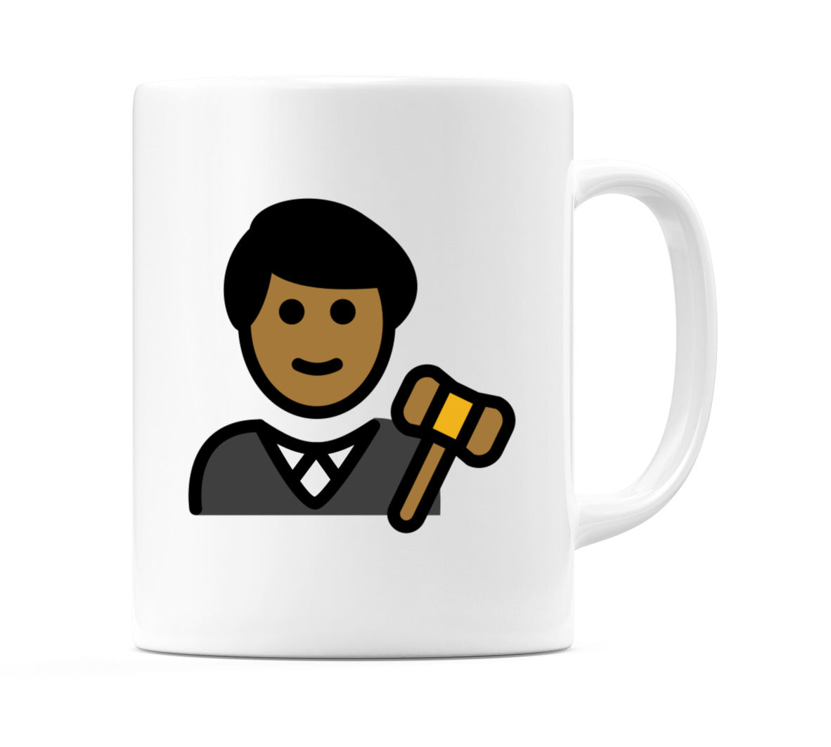 Male Judge: Medium-Dark Skin Tone Emoji Mug
