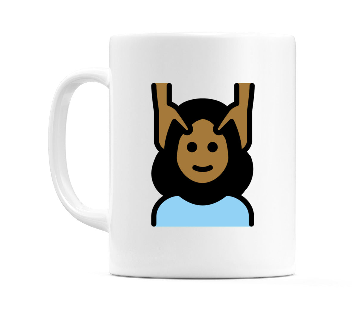 Female Getting Massage: Medium-Dark Skin Tone Emoji Mug