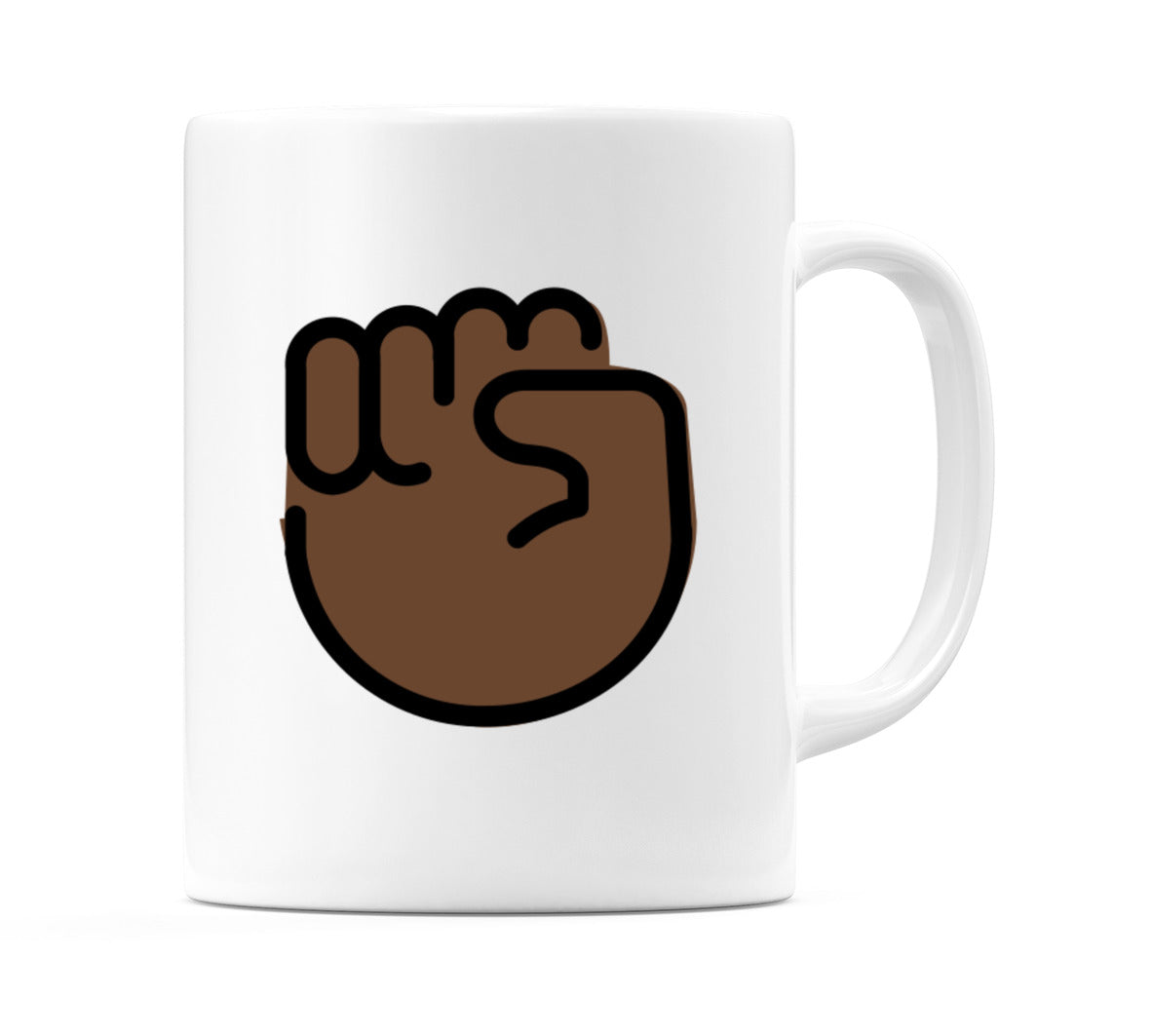 Raised Fist: Dark Skin Tone Emoji Mug