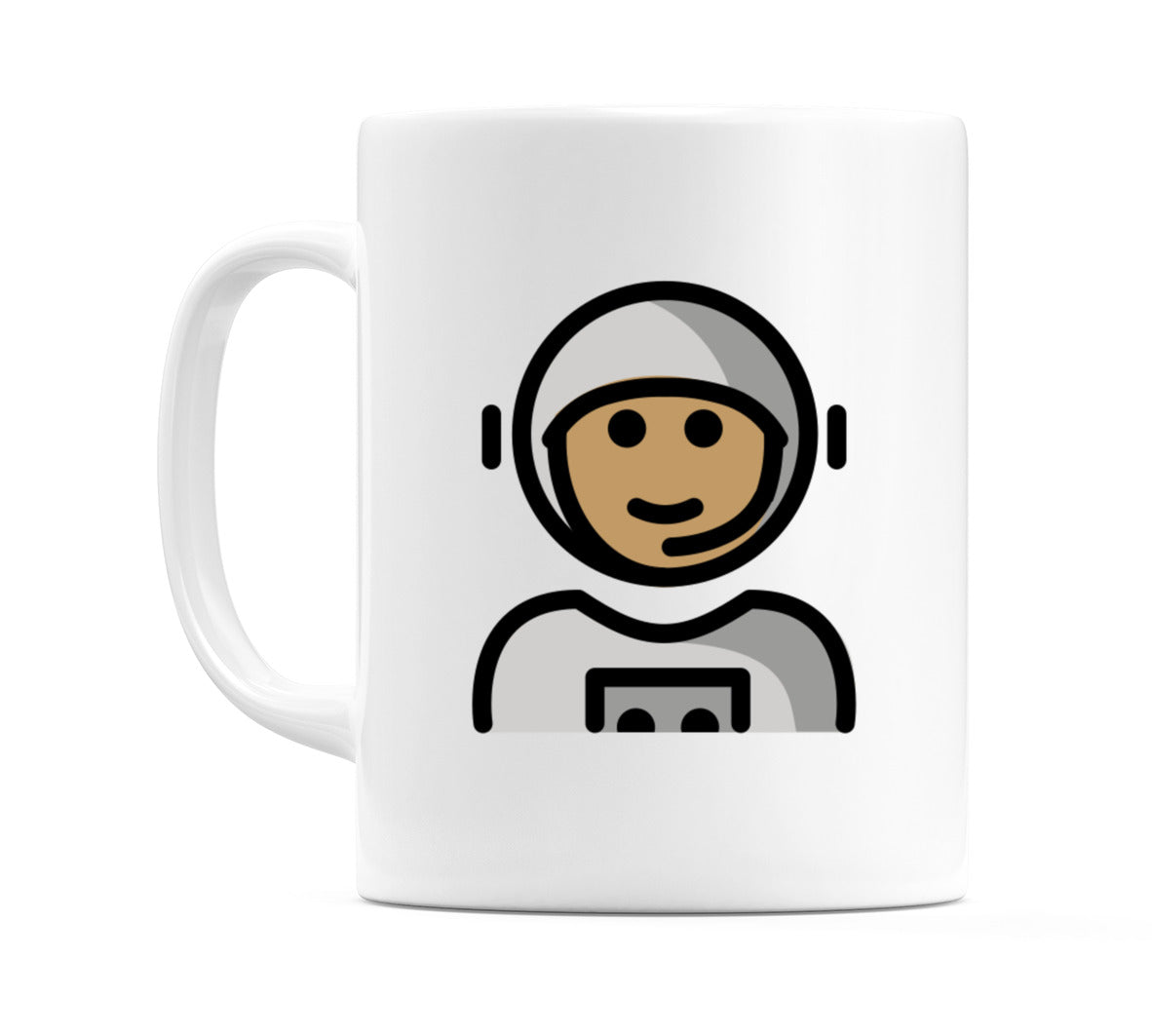 Male Astronaut: Medium Skin Tone Emoji Mug