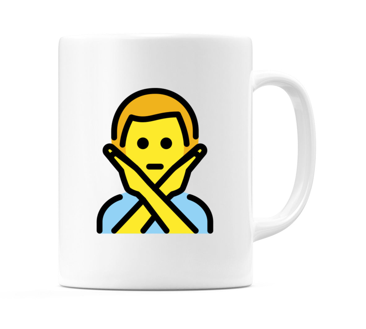 Male Gesturing No Emoji Mug