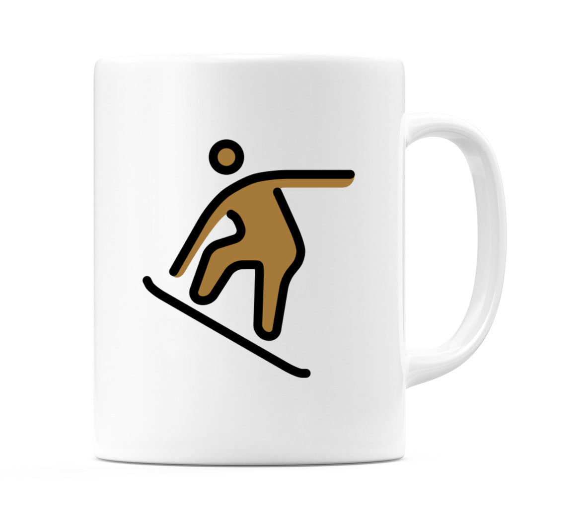 Snowboarder: Medium-Dark Skin Tone Emoji Mug