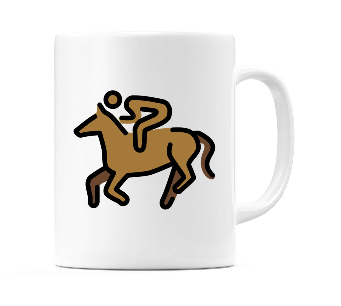 Horse Racing: Medium-Dark Skin Tone Emoji Mug