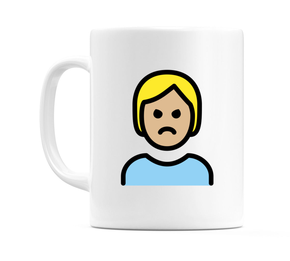 Person Pouting: Medium-Light Skin Tone Emoji Mug
