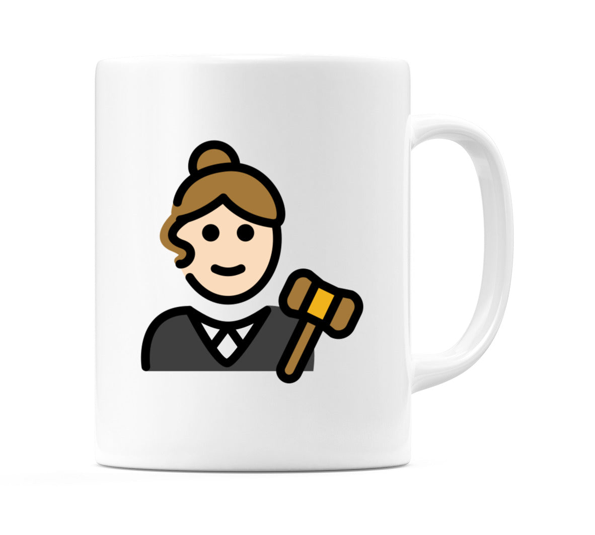 Female Judge: Light Skin Tone Emoji Mug