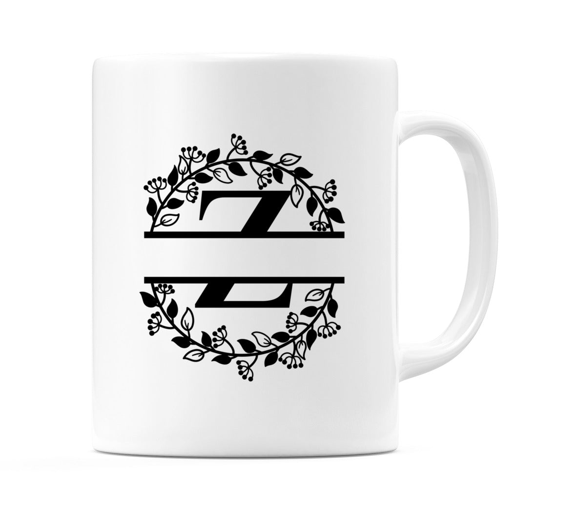 Letter Z Split Monogram Mug