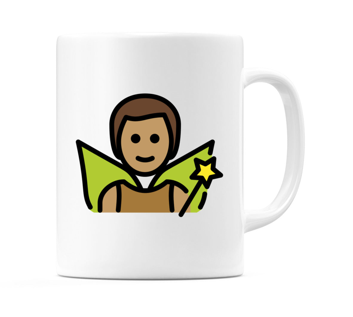 Male Fairy: Medium Skin Tone Emoji Mug