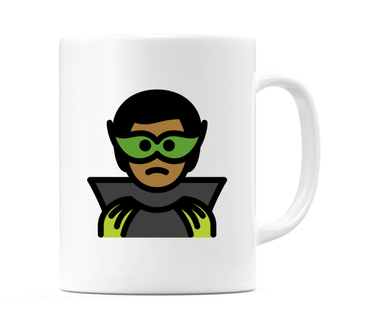 Male Supervillain: Medium-Dark Skin Tone Emoji Mug
