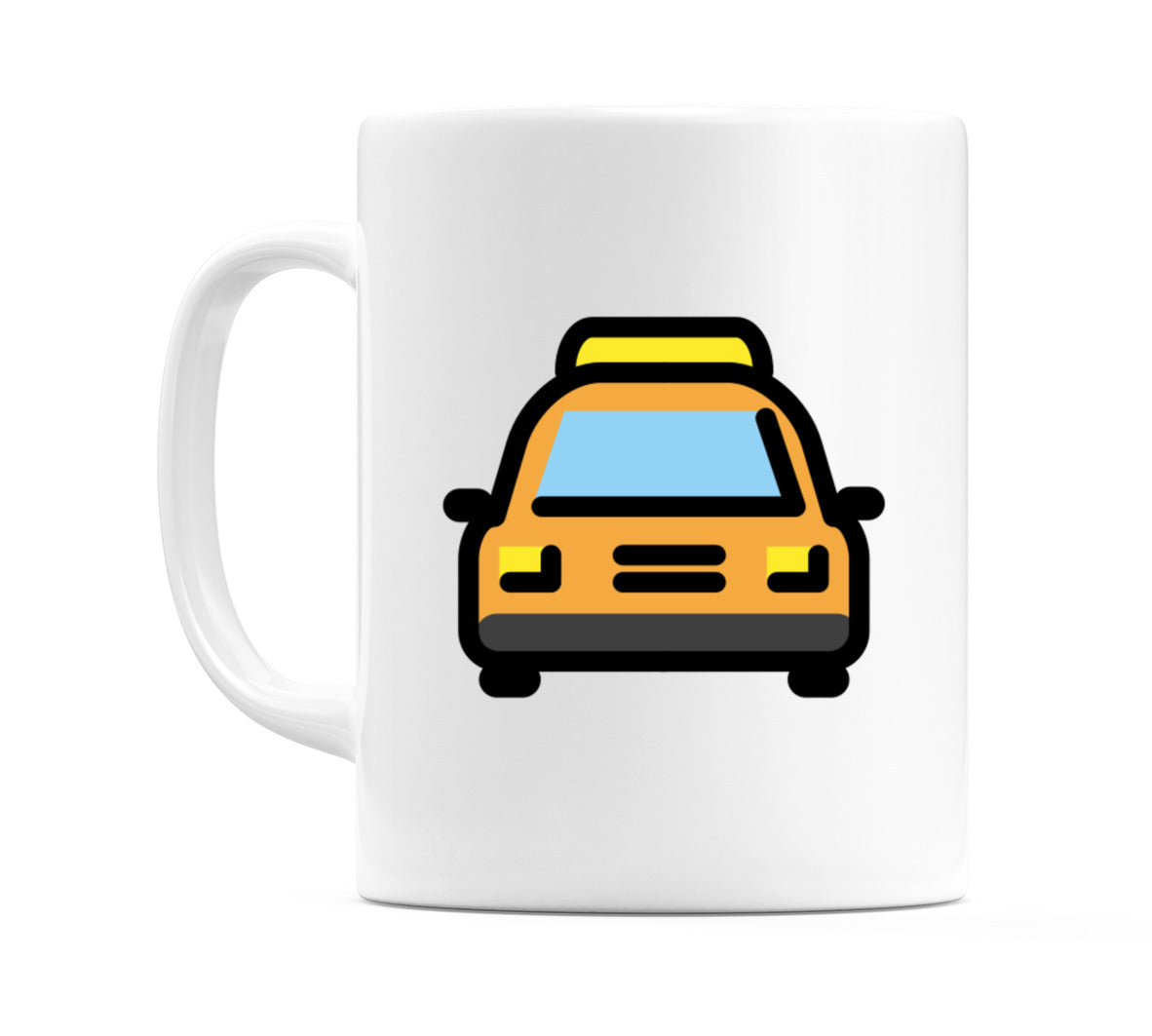 Oncoming Taxi Emoji Mug