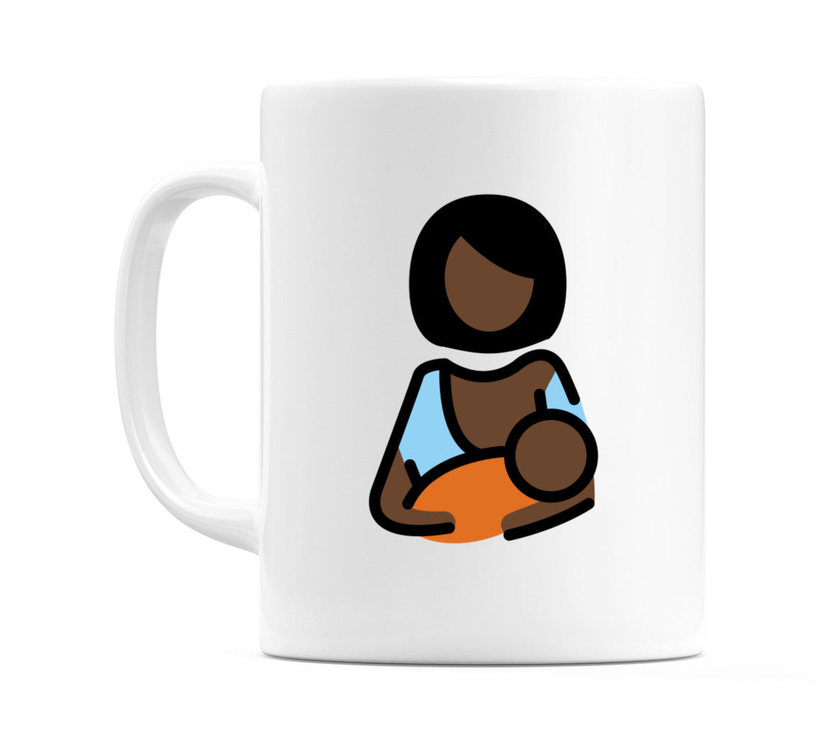 Breast-Feeding: Dark Skin Tone Emoji Mug