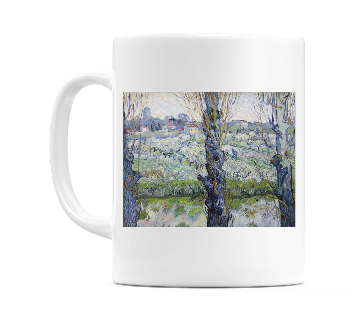 View of Arles, Flowering Orchards (1889) Mug