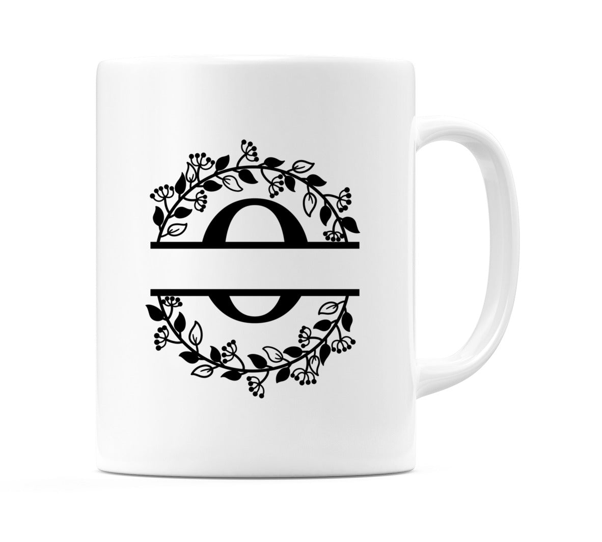 Letter O Split Monogram Mug