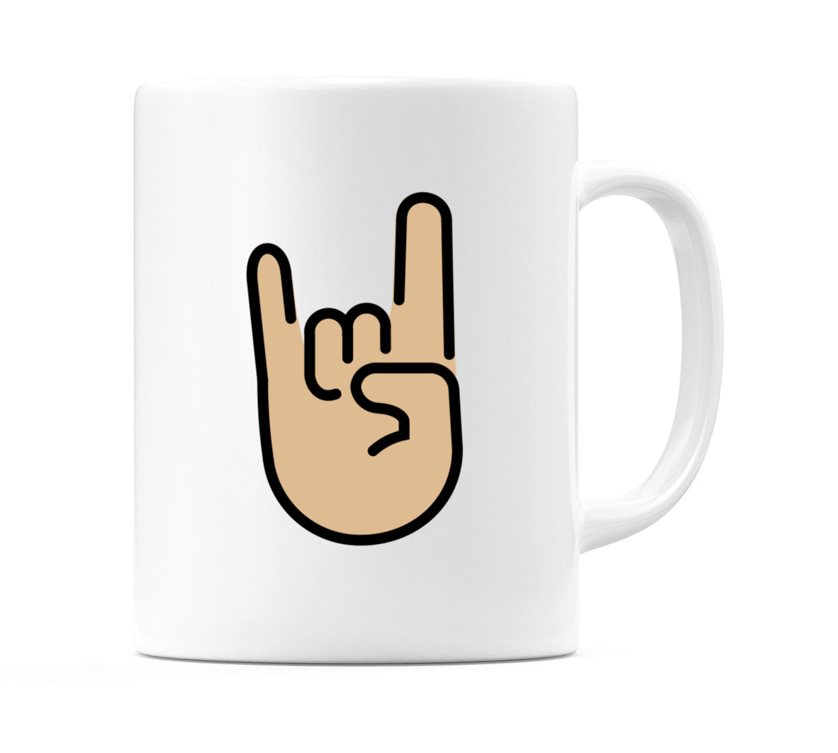Sign Of The Horns: Medium-Light Skin Tone Emoji Mug