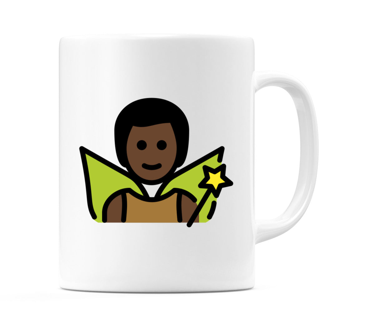 Male Fairy: Dark Skin Tone Emoji Mug