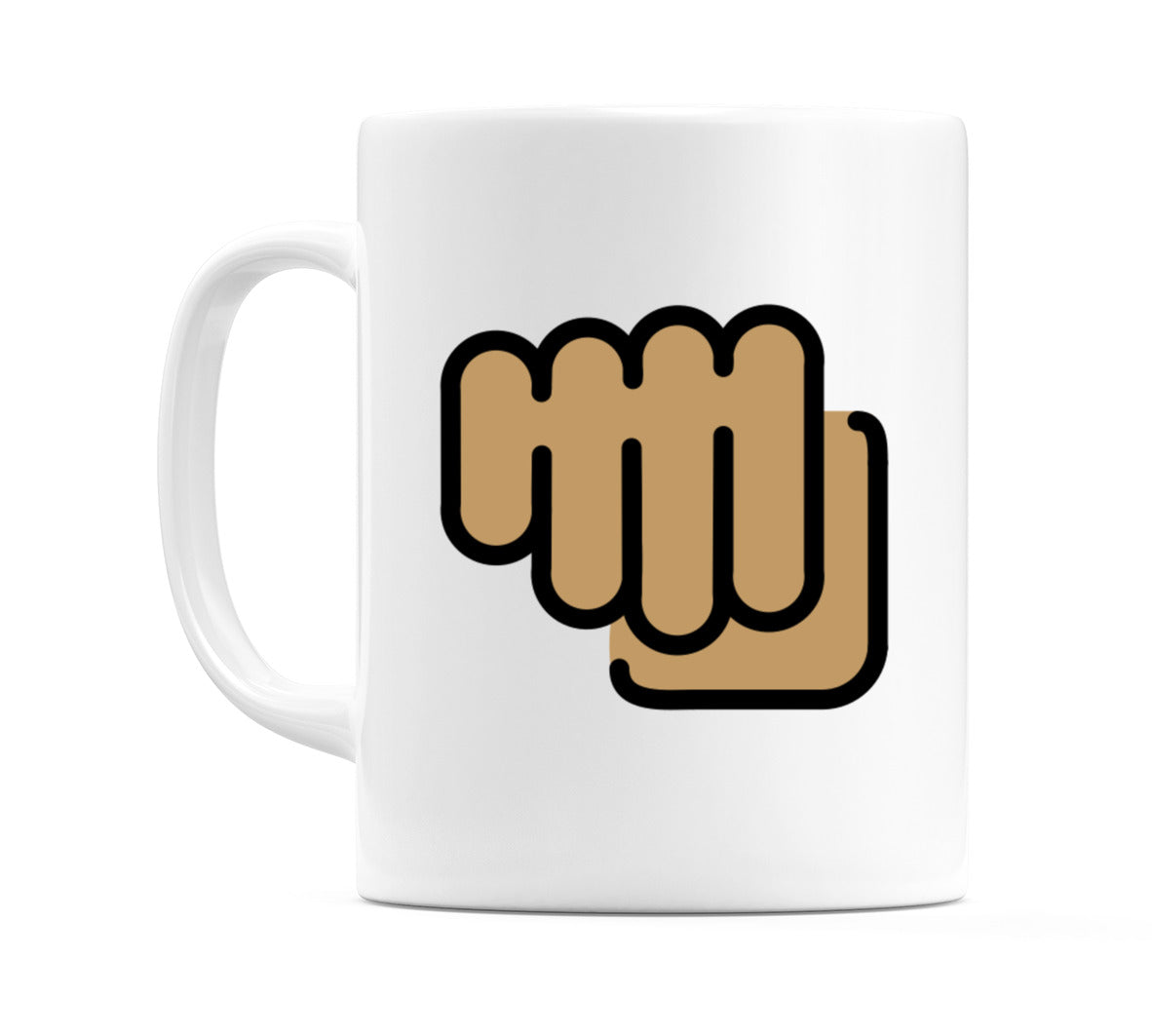 Oncoming Fist: Medium Skin Tone Emoji Mug