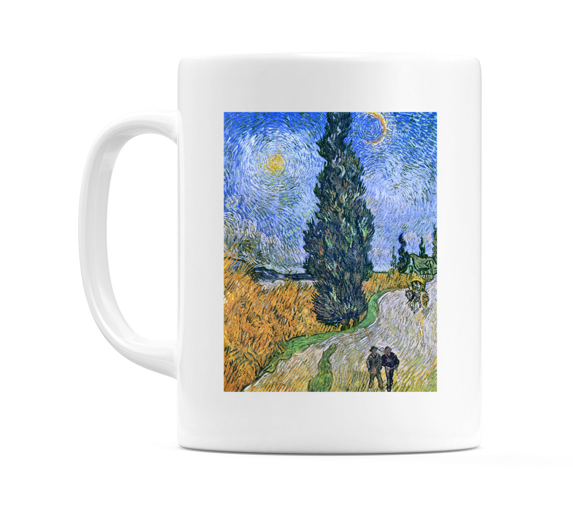 Road with Cypress and Star (1890) Mug