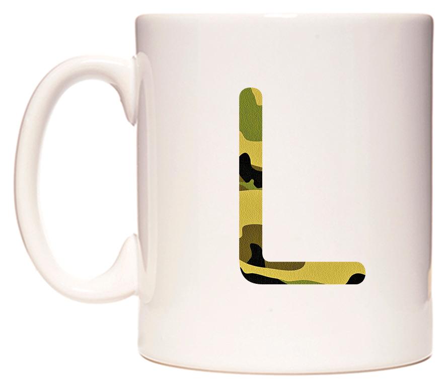 Letter L in Camo Style Mug