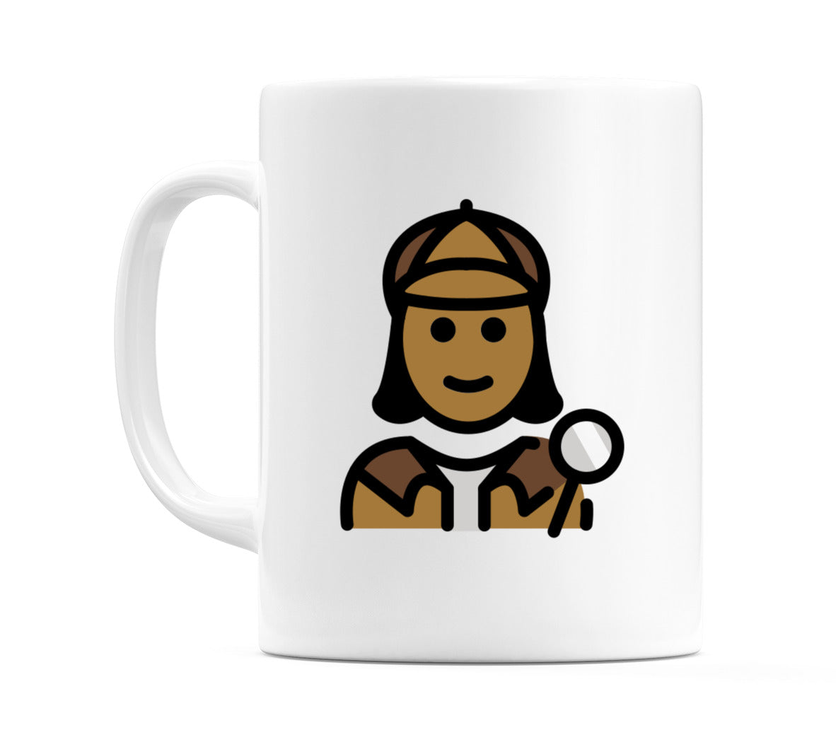 Female Detective: Medium-Dark Skin Tone Emoji Mug