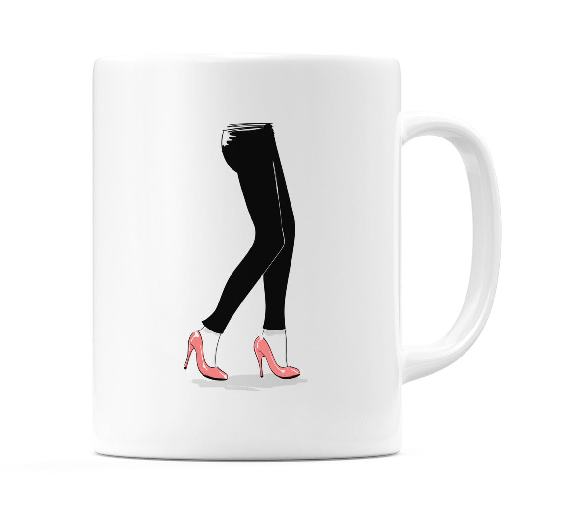 Lady with Black legging and Pink High Heels Mug