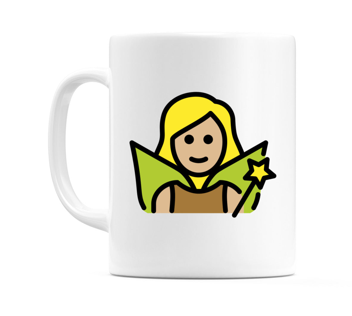 Female Fairy: Medium-Light Skin Tone Emoji Mug