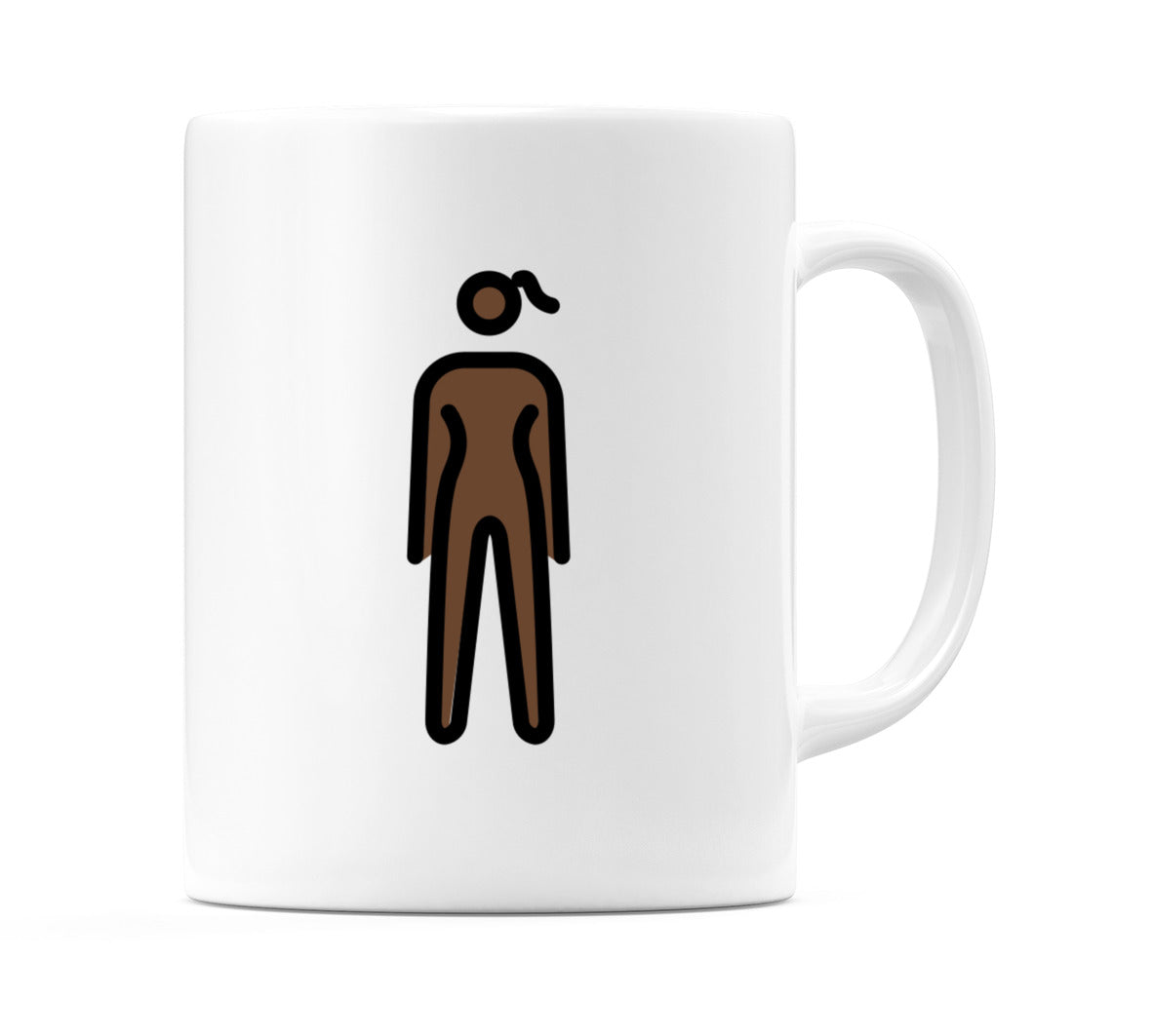 Female Standing: Dark Skin Tone Emoji Mug
