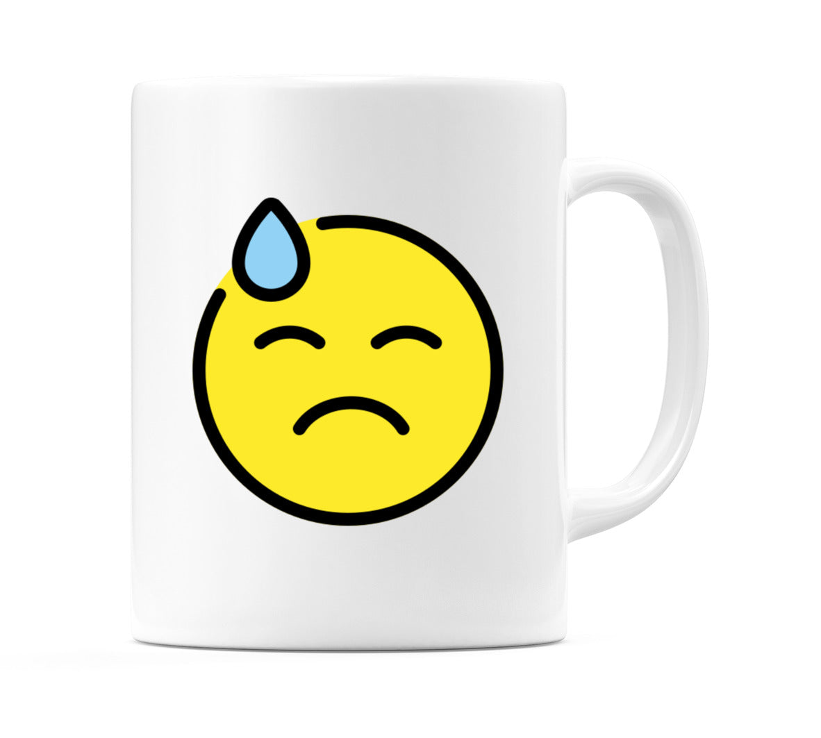 Downcast Face With Sweat Emoji Mug