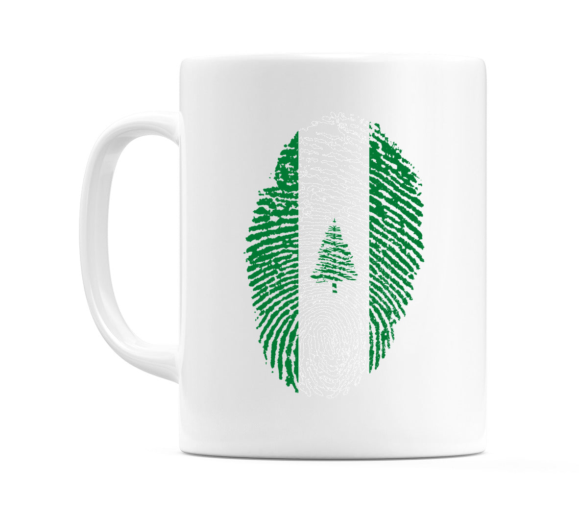 Norfolk Island Finger Print Flag Mug
